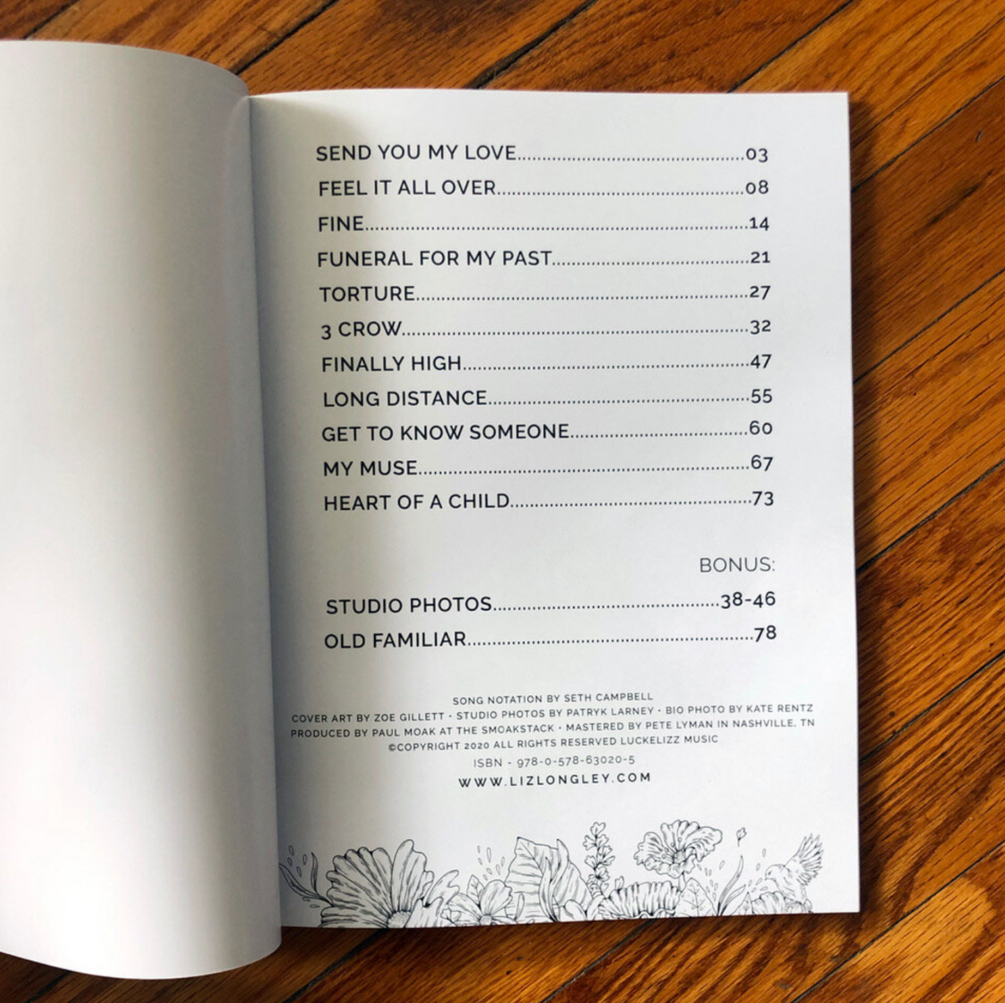 Funeral For My Past Songbook