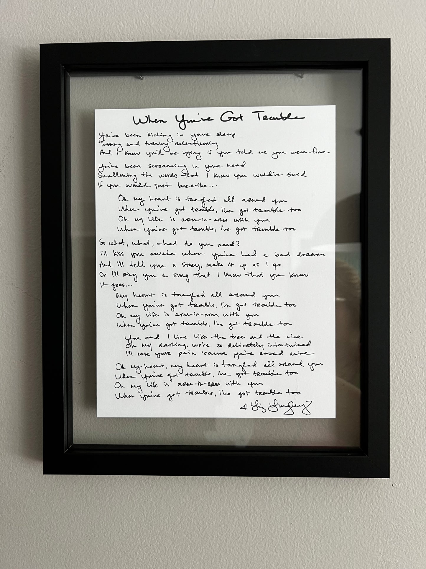 Handwritten Lyrics